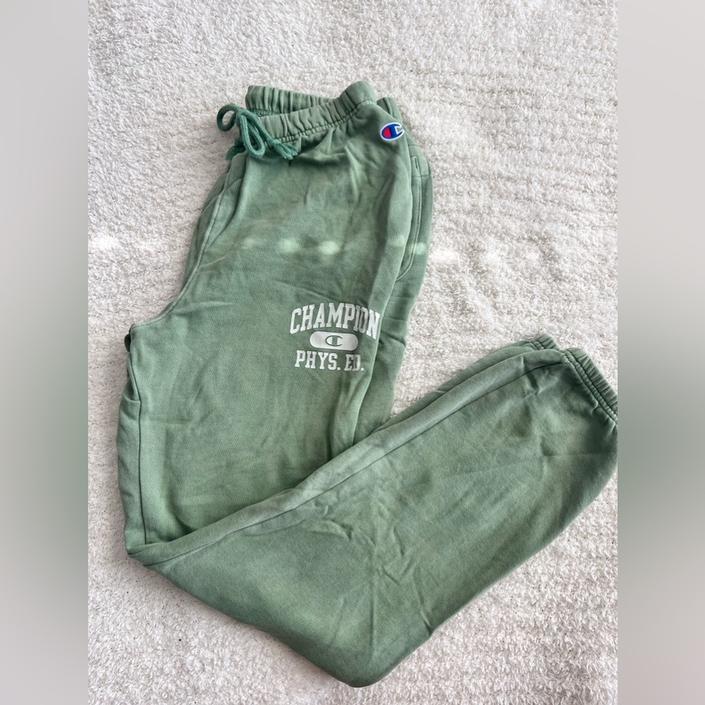 Light Green Champion Joggers. Size Small